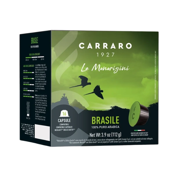Carraro Brasile Arabica 100% Dolce Gusto kapsule - pakovanje 16 komada