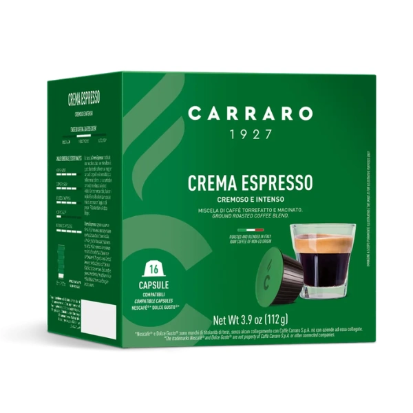 Carraro Crema Espresso Dolce Gusto kapsule - pakovanje 16 komada