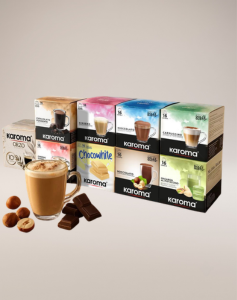 Asortiman Karoma napitaka u kapsulama za Dolce Gusto: topla čokolada, kapućino, lešnik i pistaći – Espresso Guide