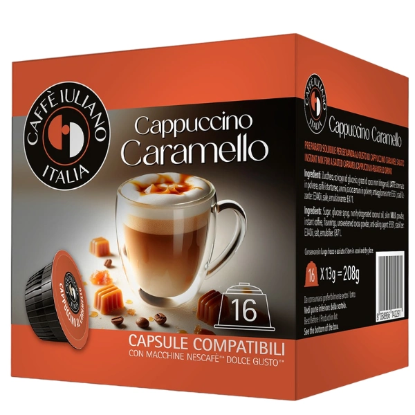 Caffè Iuliano Cappuccino Caramello Dolce Gusto kompatibilne kapsule 16 komada